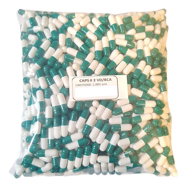 Capsulas De Gelatina Vacias #2  1.000 Unidades