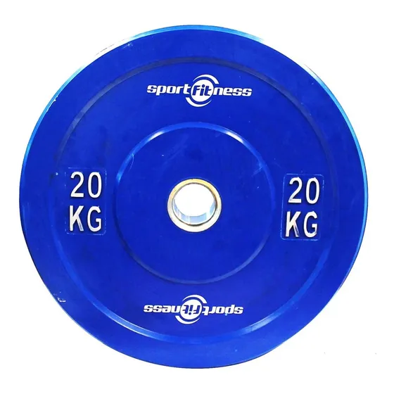 Disco Olimpico En Caucho 2pul - Kg Pl-r-501 Sportfitness Color Azul