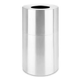 Bote De Basura Para Lobby - 159.1l, Satinado - Uline Bote De Basura Para Lobby - 159.1l, Satinado - Uline