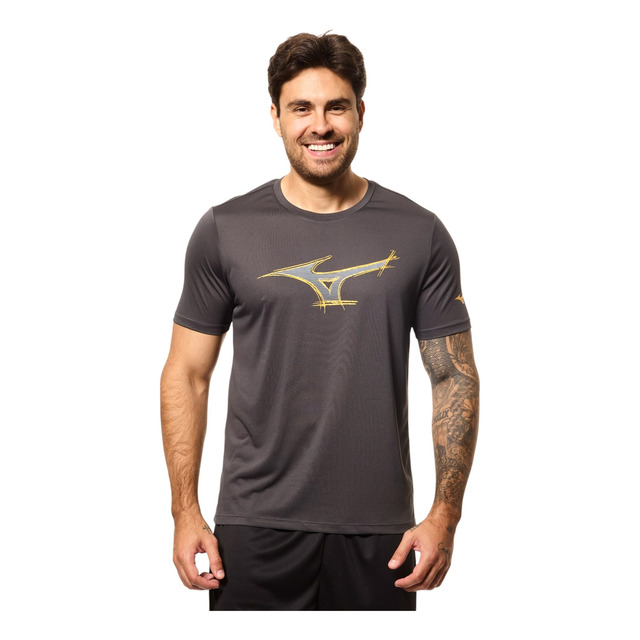 Camiseta De Treino Masc Energy Stamp Em Poliéster Mizuno Camiseta De Treino Masc Energy Stamp Em Poliéster Mizuno