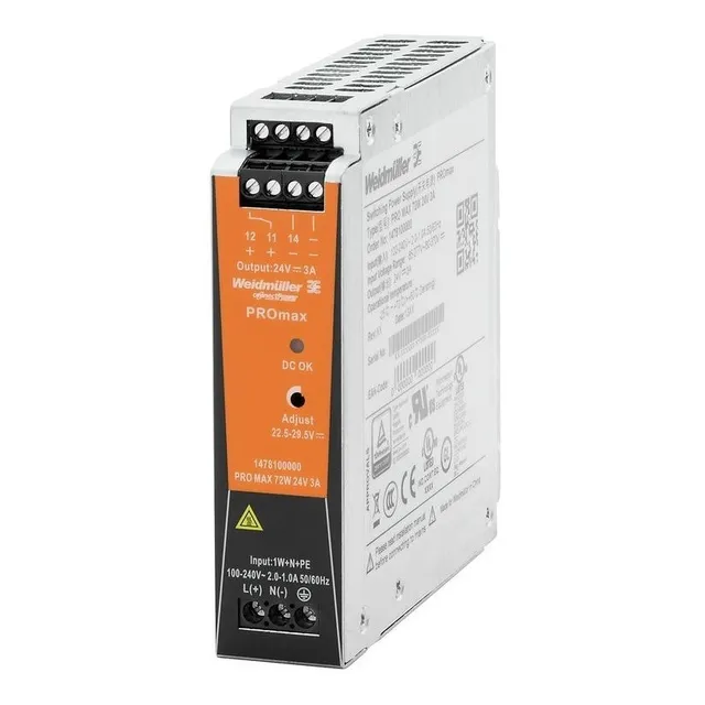 Fuente De Alimentacion Pro Max 72w 24v 3a Weidmuller 14781