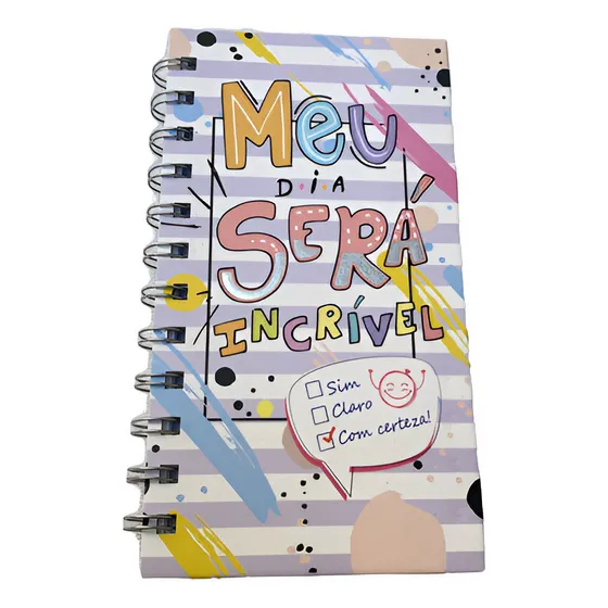 Agenda Planner Organização Anotação Diária 2024 Cabe Bolso Capa Colorida