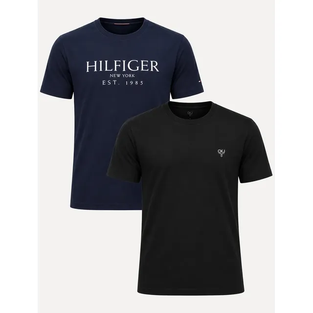 Kit 2 Camisetas Tommy Hilfiger/Calvin Klein