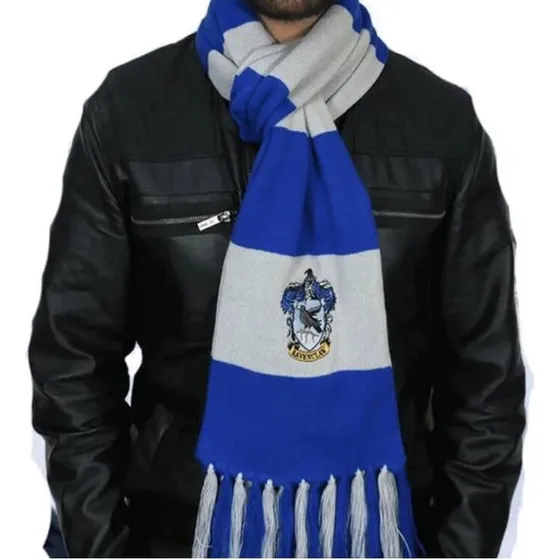 Cachecol Casa Corvinal Harry Potter Hogwarts Bordado Unissex