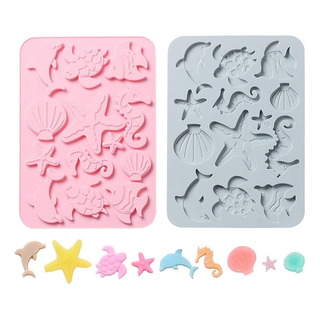 Molde Silicon Marino De Acuario 13 - Repostería Cocina Hogar Molde Silicon Marino De Acuario 13 - Repostería Cocina Hogar