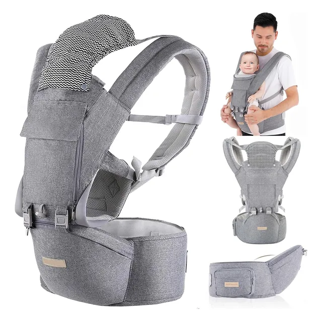 Portabebés Ergonómico 6 En 1 Para Niños Pequeños Gris