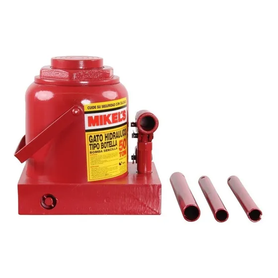 Gato Hidraulico Botella 50 Ton. Bomba Sencilla Mikels