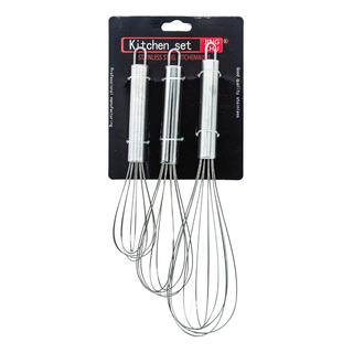 Kit De Batidores De Mano Multiusos Acero Inoxidable 3pz Kit De Batidores De Mano Multiusos Acero Inoxidable 3pz