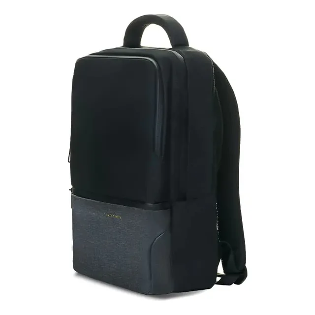 Mochila Vention Porta Notebook 15.6 - Reforzada - Resistente Agua Ipx4 - Negro Lisa - 18 Litros - Con Correa - Corporativa Ejecutiva - Premium Business Oficina Urbana - Krpb0