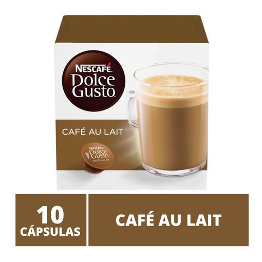 Cápsulas Café Au Lait Dolce Gusto Nestlé 10 Unidades Cápsulas Café Au Lait Dolce Gusto Nestlé 10 Unidades