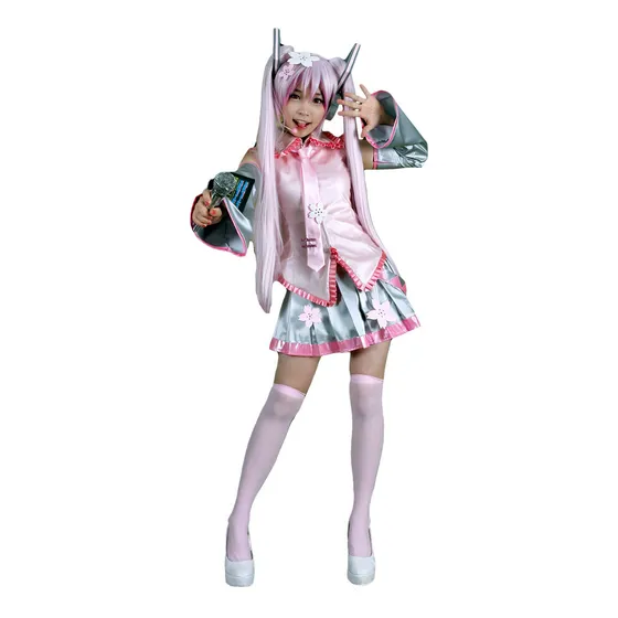 Cosplay Miku Hatsune Pink Edition, Tallas Personalizadas!