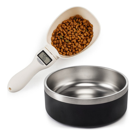Comedouro Pet Inox 946ml + Colher Medidora Balança Fit Madog Comedouro Pet Inox 946ml + Colher Medidora Balança Fit Madog