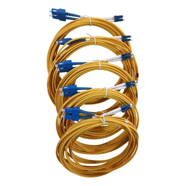 5 Jumper De Fibra Óptica Monomodo Os2 Lc/upc-sc/upc Duplex6m