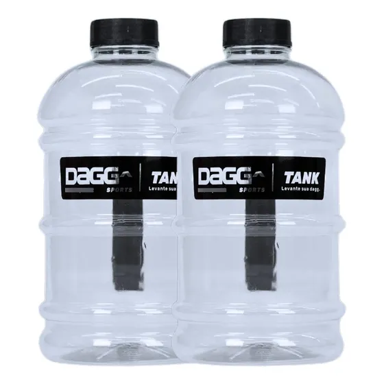 Kit 2 Garrafas Galão Água Tank 2l Academia Treino Squeeze