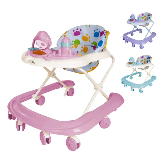Andadera Caminadera Musical Plegable KIDDOS Bebe Juguete Educativo Interactiva Segura Multifuncional Color Rosa