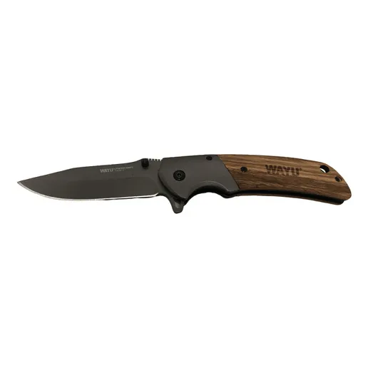 Cuchillo Navaja Premium Wayu 22cm Mango Madera