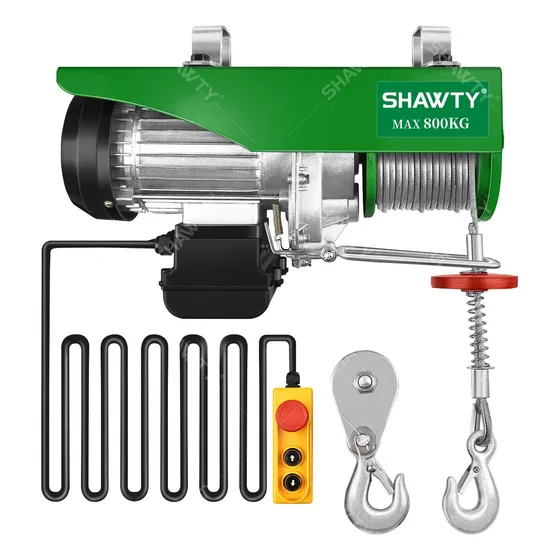 Polipasto Eléctrico Shawty 800KG Cable Simple/Doble Elevador 30M Con Mando a Distancia