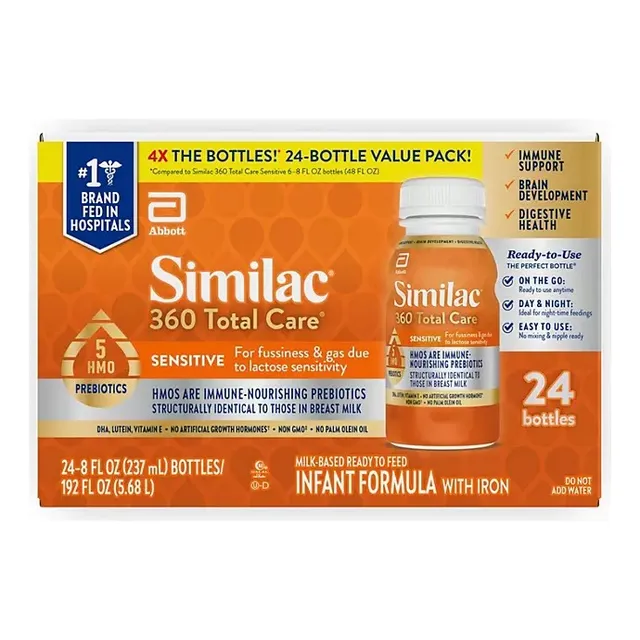 Similac 360 Total Care Sensitive 24pz (237ml) Sabor Leche