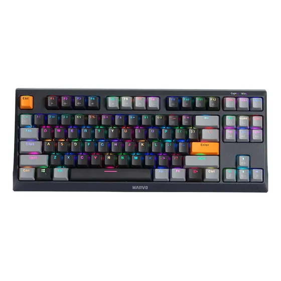 Teclado Mecánico Gaming 60% Marvo Kg980 Rgb Alámbrico