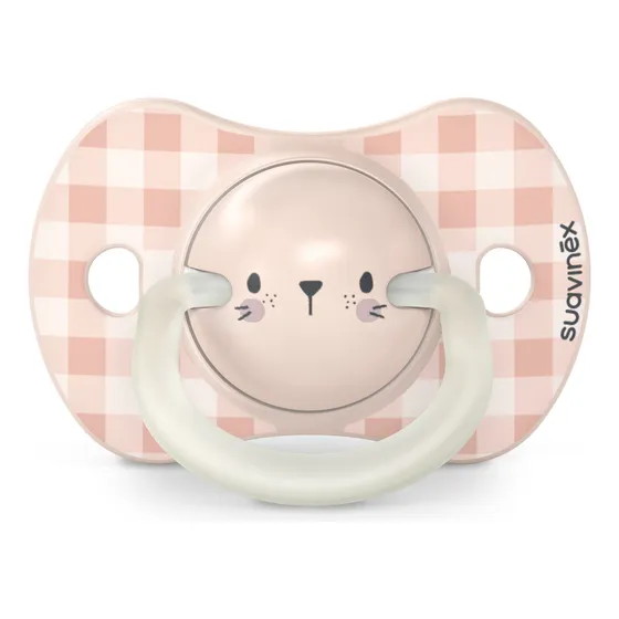 Pack 2 Chupetes 6-18m Fisio Sx Pro - Nocturnos Suavinex Color Rosa Pálido Período De Edad 6-18 Meses