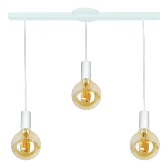 Base Con 3 Colgante Portalamparas Vintage Apto Led E27