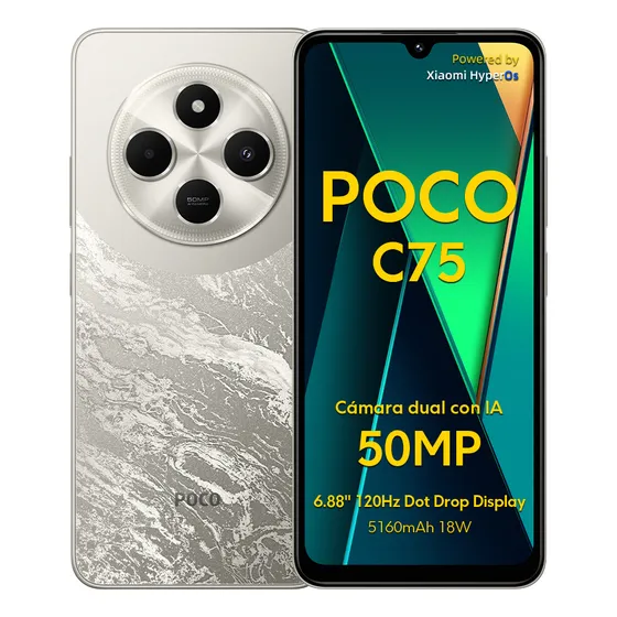 Celular Xiaomi Poco C75 256gb Rom 8gb Ram Gold