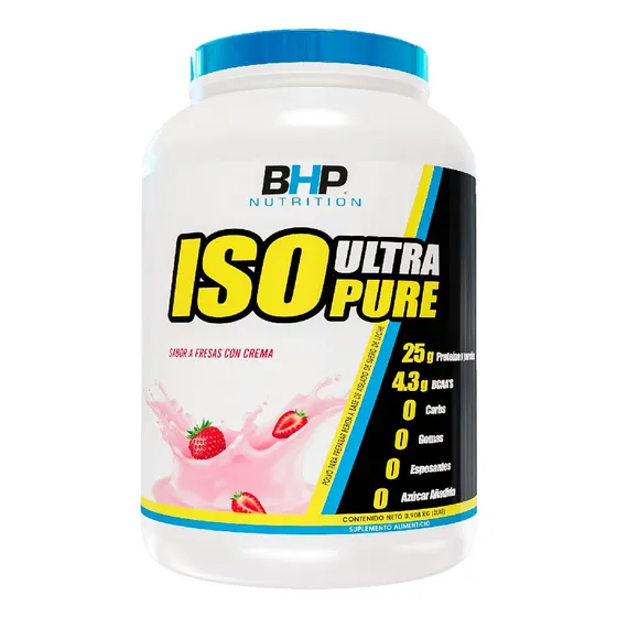 Proteina Bhp Isopure Ultra Cero Carbs 2 Lbs 28 Servicios Sabor Fresas Con Crema