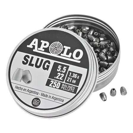 Postón Apolo Slug 5mm.5/21gr (500un)  2 Latas