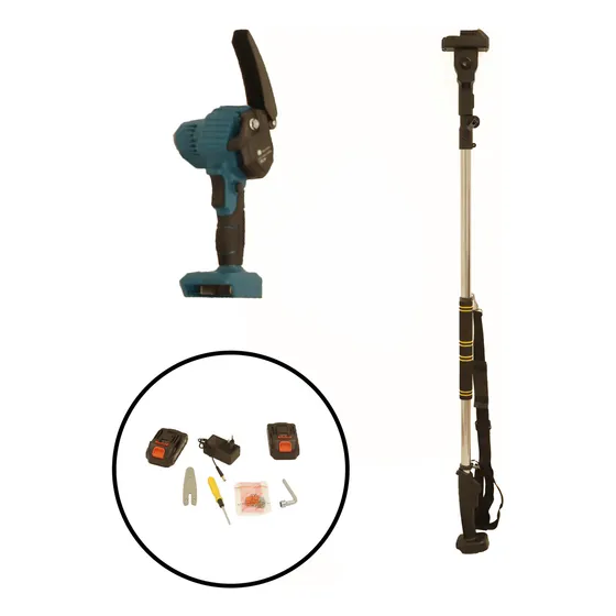 Mini Motosserra Poda A Bateria 21v + Cabo Extensor 2 Metros 