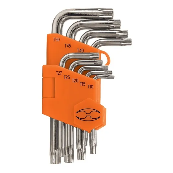 Juego 9 Llaves Torx C/organizador Abatible, Truper 15554