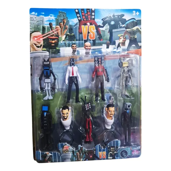 Skibidi Toiled Blister X9 Set Muñecos