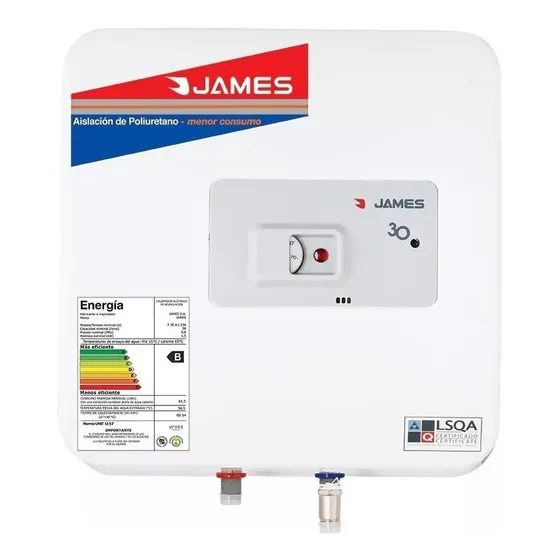 Calefon Termotanque James 30 Lts Prisma Acero Envío Gratis