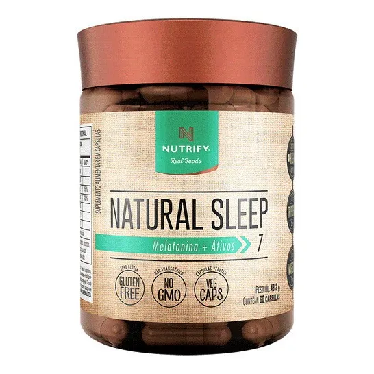 Natural Sleep Melhora Do Sono 60 Cápsulas Nutrify         