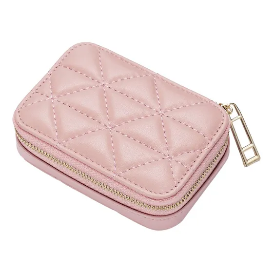 Estojo De Batom De Maquiagem Com Espelho, Bolsa Rosa