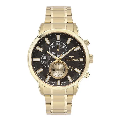 Relógio Technos Masculino Grandtech Dourado A Prova Dagua