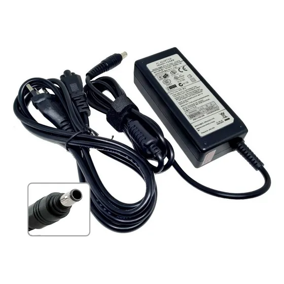Fonte Carregador Para Notebook E Netbook Samsung 19v 3.16a 60w Conector 5,5mm X 3,0mm Bivolt