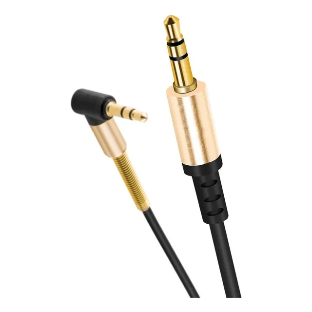 Cable De Audio Jack 3.5mm Spica Aux Plug En Angulo 90 Grados