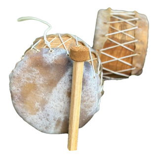 Tambor Portátil Doble Parche Para Ceremonia Cantos Temazcal Tambor Portátil Doble Parche Para Ceremonia Cantos Temazcal