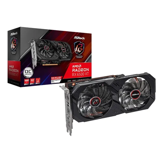 Tarjeta De Video Asrock Amd Rx6500 Xt Phantom Gaming 4gb