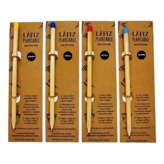 Lápiz Ecológico Para Plantar Con Semillas Pack Blister X10