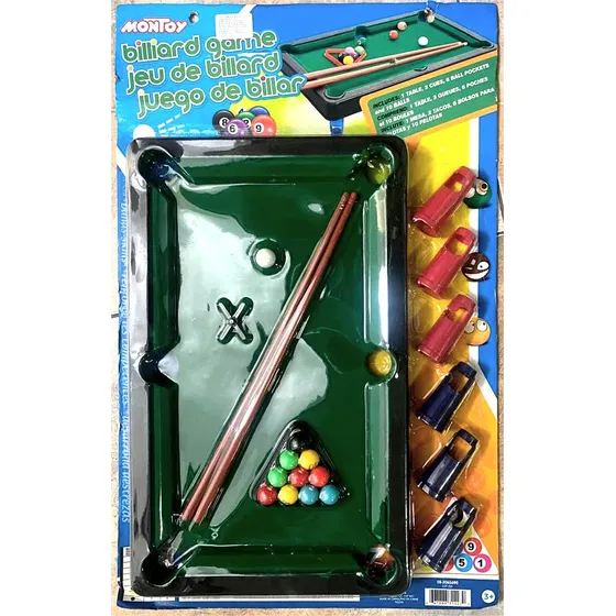 Billar Mini Mesa De Pool Juego De Mesa Completo 37x23cm