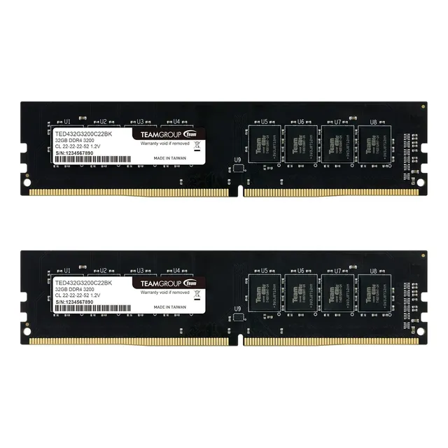 Kit De Memoria Ram Teamgroup Elite Ddr4 64 Gb, 2x32 Gb 3200