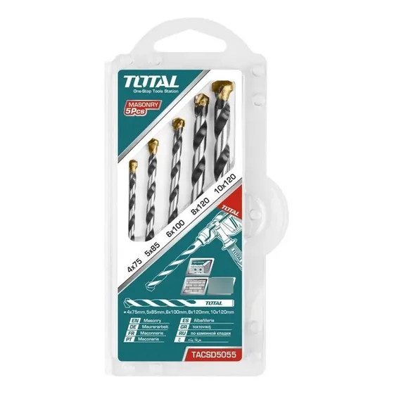 Kit Set Juego Brocas Para Concreto 5 Piezas Total Tacsd5055