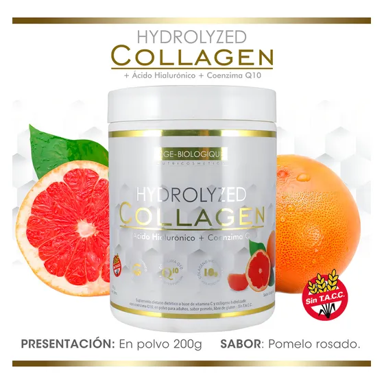 Suplemento En Polvo Age Biologique Hydrolyzed Collagen 200g Sabor Pomelo rosado
