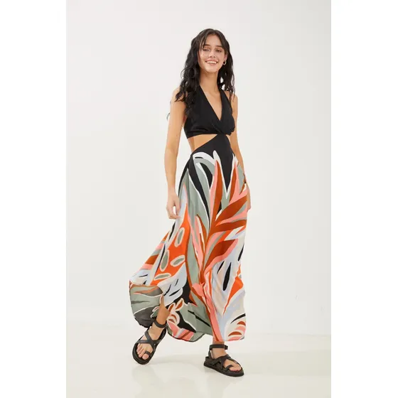 Vestido Fibrana Con Sustracccion Rimmel