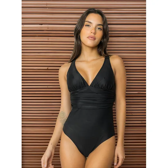 Malla Enteriza Mujer Ailyke Traje De Baño Vedetina Cavada