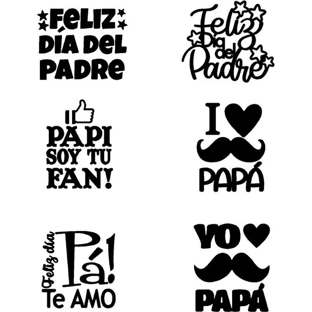 Dia Del Padre Calcos Etiqueta Frases Vinilo De Cortex12