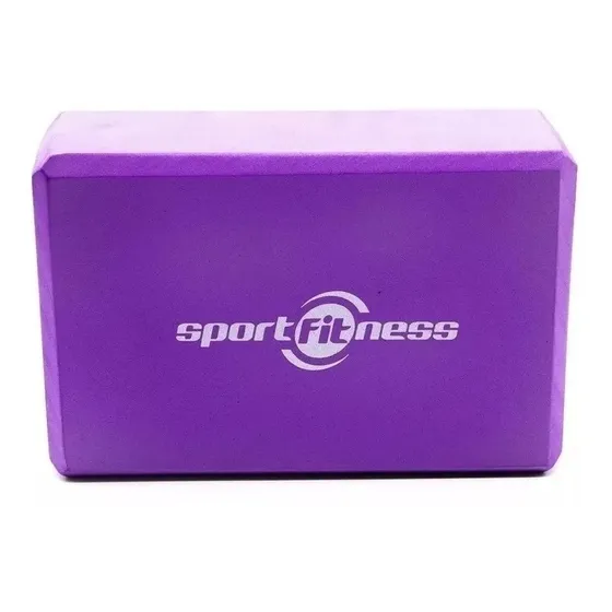 Cubo Para Yoga Bloque Gym Pilates Fitness Espuma Ladrillo Color Violeta