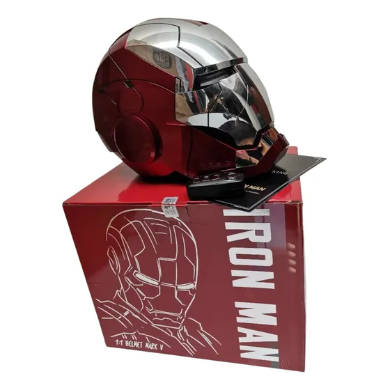Soport Para Casco Iron Man Mark5 Comando Voz, Control, Touch Rojo/gris Iron Man 1.1