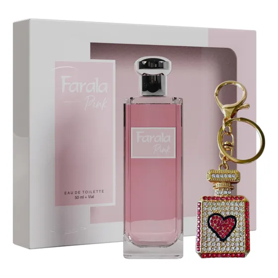 Set Perfume Farala Pink 50ml + Llavero